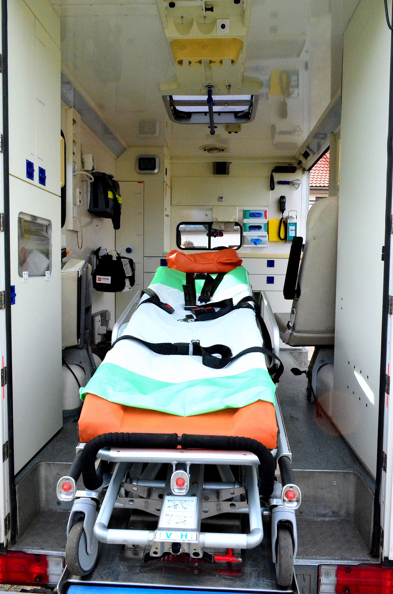 inside of ambulance