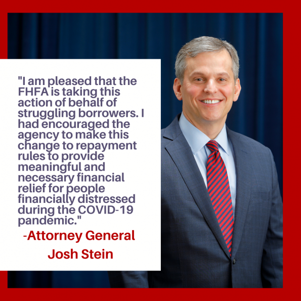 Attorney General Josh Stein Commends FHFA Rule Change to Help Borrowers