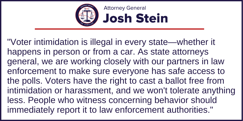 attorney-general-josh-stein-voter-intimidation-is-illegal-ncdoj