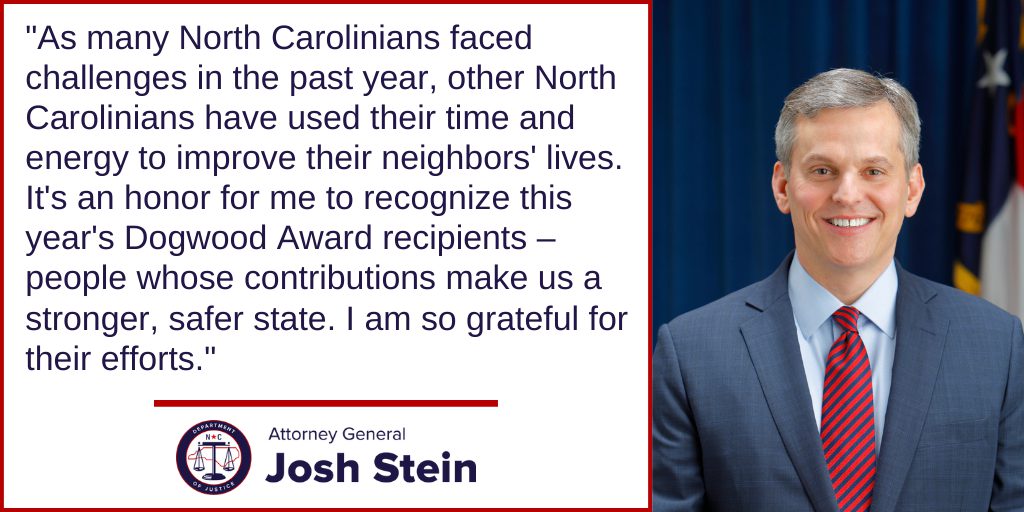 Attorney General Josh Stein Honors North Carolinians with 2021