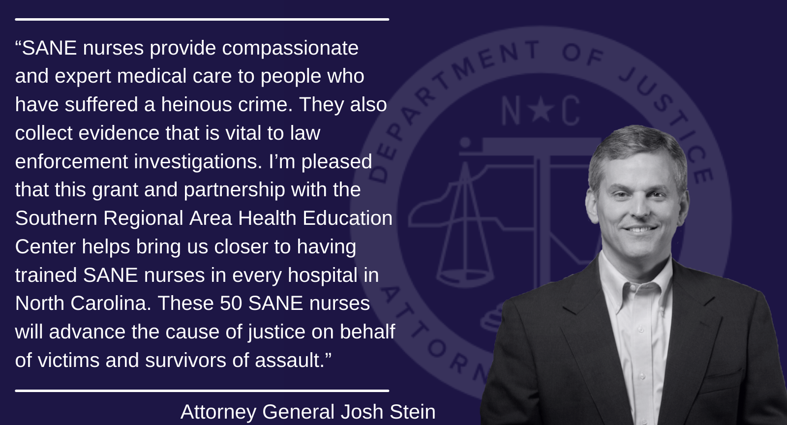 Attorney General Josh Stein Announces Sexual Assault Nurse Examiner Training For 50 North