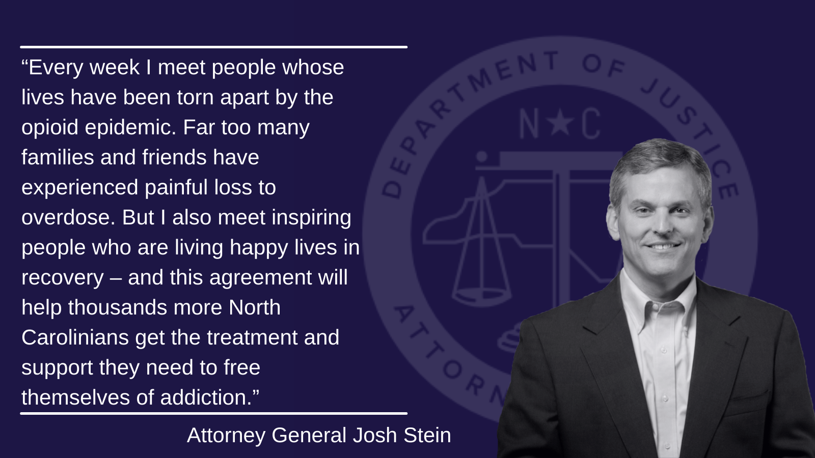 General Josh Stein $4.5 Settlement in Principle with Opioids Maker Teva -