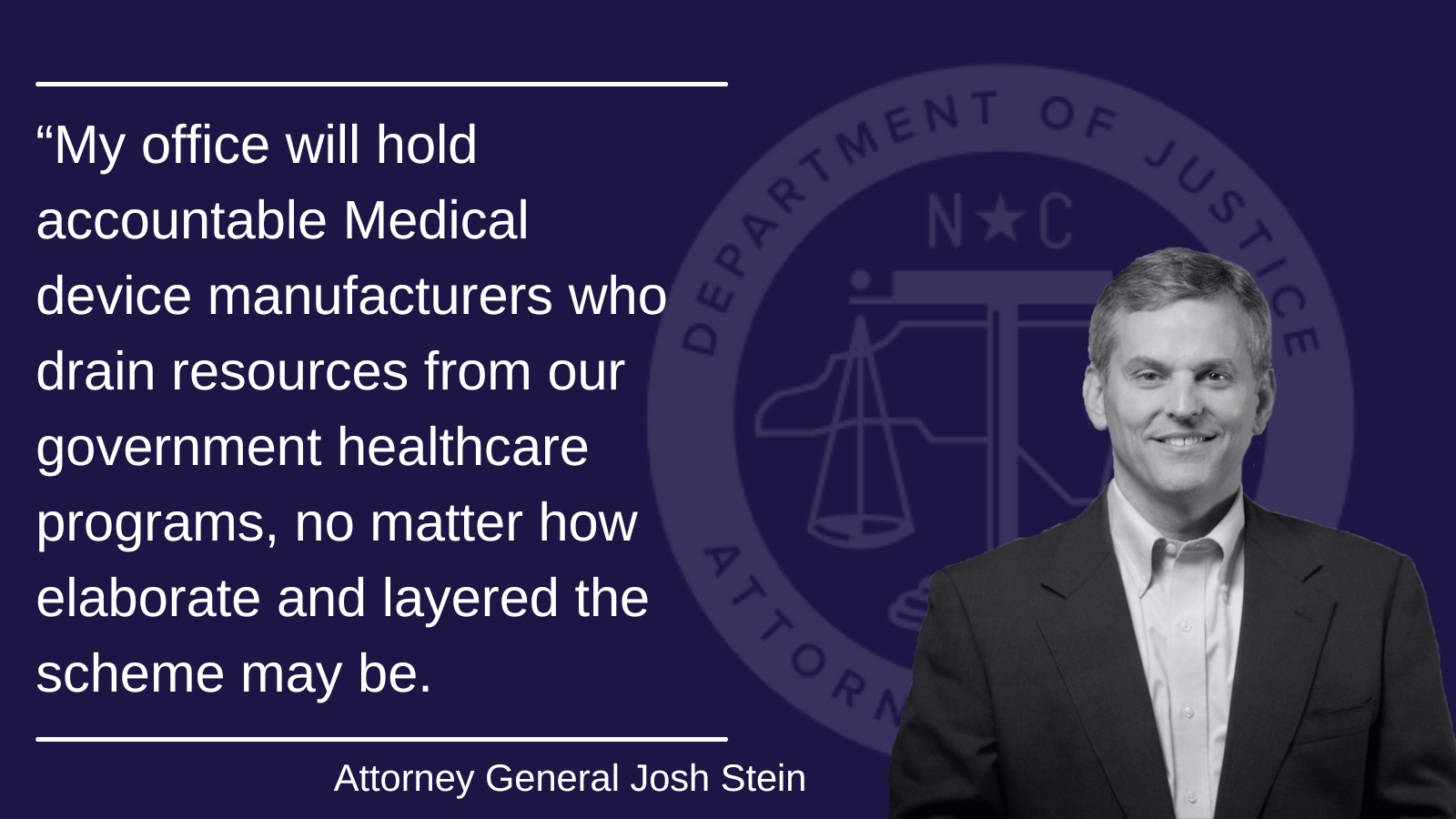 Attorney General Josh Stein Announces $500,000 Medical Device Settlement