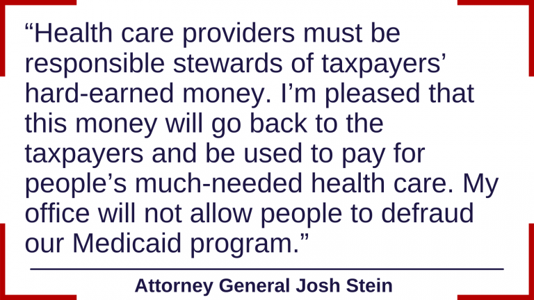 Attorney General Josh Stein Announces $2.45 Million Health Care Fraud ...