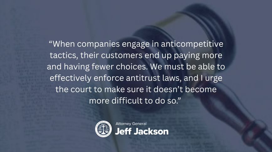 Attorney General Jeff Jackson Defends Antitrust Enforcement in Chemours Case